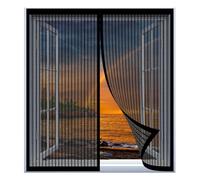 Magnetic Fly Screen Window Large 90 x 40 cm Easy Installation No Drilling Or Screwing Heavy Duty Bug Mesh Curtain for Windows Nets to Keep Bugs Out, Black