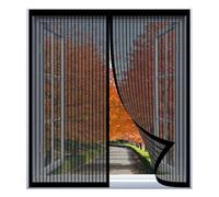 Magnetic Fly Screen Window Large 99 x 50 cm Easy Installation No Drilling Or Screwing Powerful Magnets Snap Shut Automatically for Windows Nets to Keep Bugs Out, Black