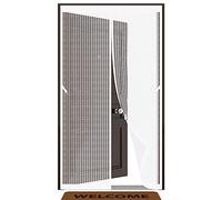 Magnetic Fly Screens 80 x 190 cm(31 x 75inch) Magnetic Door Curtains Easy to Install Without Drilling Door Screens Nets for Balcony Patio Kitchen Cellar Doors, White