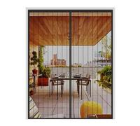 Magnetic Fly Screens Doors, 95x200CM Door Fly Screens with Powerful Magnets and Full Frame Magic Tape for Keep Insects Out, Magnetic Top-to-Bottom Seal Snaps Shuts Automatically (Black)