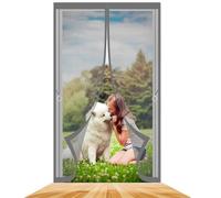 Magnetic Fly Screens for Doors 100 x 230 cm Keeping Out Flies & Bug, Keep Fresh Air in Heavy Duty Bug Mesh Curtain Hundreds of Sizes for Bedroom/Balcony/Kitchen, Etc., Grey