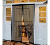 Magnetic Fly Screens for Doors 118 x 230 cm Keeping Out Flies & Bug, Keep Fresh Air in Fly Screen Door Easy to Install Without Drilling for Double Doors, French Etc., Black