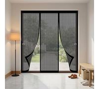Magnetic Fly Screens for Doors 129 x 291 cm Keeping Out Flies & Bug, Keep Fresh Air in Magnetic Fly Insect Screen Door Kid and Pet Friendly for Basement Door, Balcony, Black