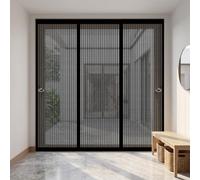 Magnetic Fly Screens for Doors 141 x 203 cm Keeping Out Flies & Bug, Keep Fresh Air in Magnetic Fly Insect Screen Door Kid and Pet Friendly for Basement Door, Balcony, Black