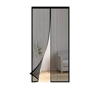Magnetic Fly Screens for Doors 210 x 200 cm Easy to Install Without Drilling Fly Curtains for Balcony Sliding Living Room Children's Room, Black