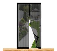 Magnetic Fly Screens for Doors 87 x 202 cm Keeping Out Flies & Bug, Keep Fresh Air in Heavy Duty Bug Mesh Curtain Kid and Pet Friendly for Living Room, Bedroom, Black