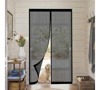 Magnetic Fly Screens for Doors 95 x 219 cm Keeping Out Flies & Bug, Keep Fresh Air in Magnetic Fly Insect Screen Door Kid and Pet Friendly for Balcony/Children's Room, Black
