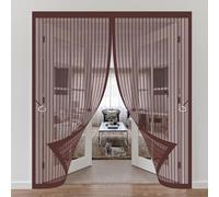 Magnetic Fly Screens for Doors 96 x 223 cm Keeping Out Flies & Bug, Keep Fresh Air in Fly Screen Door Hundreds of Sizes for Living Room, Bedroom, Brown