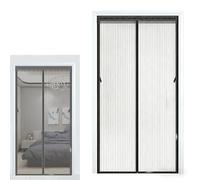 Magnetic Fly Screens for Doors, Anti Mosquito Mesh Curtain, Double Door Screen Curtain for Sliding Door with Powerful Magnets and Full Frame Magic Tape, Keep Fly Bug Out(Black,70 * 210cm)