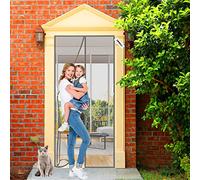 Magnetic Fly Screens for Doors Fine Mesh 85 x 190 cm, Totally Magnetic Door Fly Screen, Automatic Closing Without Letting Insects in Gray