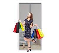 Magnetic Fly Screens for Doors, HTCSZL Heavy Duty Bugs Door Screen, Anti Mosquito Mesh Fly Curtain with Powerful Magnets, Pet and Kid Friendly, Keep Bugs Out & Lets Fresh Air in-(Grey,115x200cm)