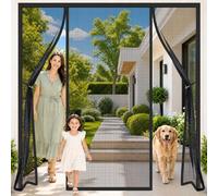 Magnetic Fly Screens for Double Doors 235x245cm Hands-Free Entry with Instant Automatic Magnetic Closure for Spacious entrances Between Kitchens and Outdoor Dining Areas Black