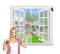 Magnetic Fly Screens for Window White 60x100cm Automatic Closing Magnetic Fly Curtain-Insect Protection Door No Gap-for Door Ventilation Keep Away from Mosquitoes Insects