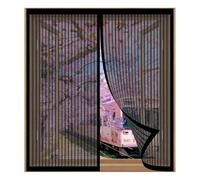Magnetic Fly Screens for Windows 117 x 45 cm Easy Installation No Drilling Or Screwing Magnetic Screen Door with Lace for Windows Nets to Keep Bugs Out, Black