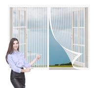 Magnetic Fly Screens for Windows 174 x 203 cm Fly Screen Mosquito Magnetic Window Screen Without Drilling Lets Fresh Air in for All Windows, White