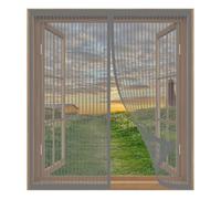 Magnetic Fly Screens for Windows 80 x 120 cm Easy Installation No Drilling Or Screwing Fly Bug Mosquito Mesh for Windows Nets to Keep Bugs Out, Grey
