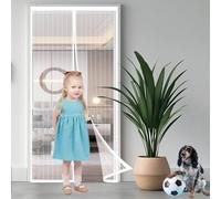 Magnetic Fly Screens Heavy Duty Door Screen, Anti Mosquito Mesh Fly Curtain with Powerful Magnets & Full Frame Magic Tape, Keep Bugs Out & Lets Fresh Air in -300x300cm