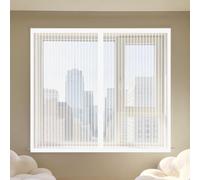 Magnetic Fly Screens Windows 100 x 120 cm Selfadhesive Tape Window Netting for Insects Custom Size for Living Room Bedroom Offfice, White