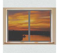 Magnetic Fly Screens Windows 115 x 120 cm Fly Screen for Windows Mosquito Bug Protection Without Drilling Easy to Install Insect Mosquito Net Fly Screens for Windows, Grey