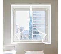 Magnetic Fly Screens Windows 60 x 100 cm with Selfadhesive Mesh Mosquito Bug Net for Windows Custom Size for Doors and Patio Screens, White