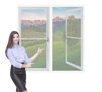 Magnetic Fly Screens Windows 70 x 130 cm Keep Fly Mosquito Out Bug Bee Protection Screen Easy Installation for Window, Bedroom, Living Room, Kitchen Patio Window, White