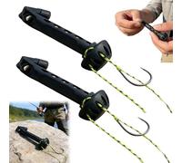 Magnetic Fly Threader, Fly Fishing Threader Tippet Threader Tool with Strong Magnet, Easy Rigging for Small Flies & Hooks, Essential Angler Accessory for Stream River Bank (Yellow-2 PC)