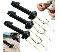 Magnetic Fly Threader, Fly Fishing Threader Tippet Threader Tool with Strong Magnet, Easy Rigging for Small Flies & Hooks, Essential Angler Accessory for Stream River Bank (Yellow-3 PC)