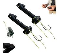 Magnetic Fly Threader for Fly Fishing, Leader Threader for Small Flies, Hands-Free Knot Tying Aid, Compact Durable Fishing Accessories for Fishermen, Fits Hooks Size 6-24