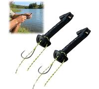 Magnetic Fly Threader Tippet Threader Hands Free Knot Tying Tool Compact Durable Fishing Accessory for Fly Fishing Anglers Outdoor Fishing Enthusiasts Ideal Angling Gift (2PC)