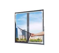 Magnetic Fly Window Screen, Breathable Ultra-fine mesh, White Window Frame, no Drilling Required, can be Cut to Desired Size, self-Adhesive Curtain net, Easy to Install (Black)