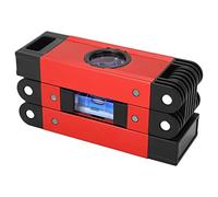 Magnetic Foldable Level, 3 - Section Flexible Leveling Tool with Multi - Angle Adjustment, Aluminum Alloy Bubble Level for Woodworking, Cabinet Installation and DIY (Red)