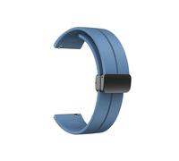Magnetic Folding Buckle Watch Band Fit For Garmin Forerunner 255 55 245 645 Silicone Strap Vivoactive 4/Venu 2 Plus Sq Band Bracelet(Sapphire,22mm)