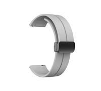 Magnetic Folding Buckle Watch Band Fit For Garmin Forerunner 255 55 245 645 Silicone Strap Vivoactive 4/Venu 2 Plus Sq Band Bracelet(Gray,22mm)