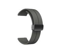 Magnetic Folding Buckle Watch Band Fit For Garmin Forerunner 255 55 245 645 Silicone Strap Vivoactive 4/Venu 2 Plus Sq Band Bracelet(Dark Gray,20mm)