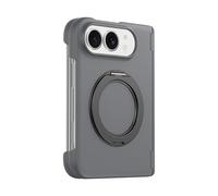 Magnetic Folding Case with Ring Stand for IPhoneDuo Cover Grey | Durable PC protective case with 360 degree rotating ring for IPhoneDuo hands free use Grey