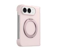 Magnetic Folding Case with Ring Stand for IPhoneDuo Cover Pink | Durable PC protective case with 360 degree rotating ring for IPhoneDuo hands free use Pink