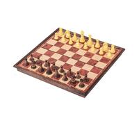 Magnetic Folding Chess Set Portable Travel Board Game Educational Toy for Adults and Kids Gifts for Men Women 20 * 20 * 2cm(Wood color)