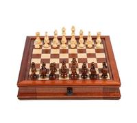 Magnetic Folding Chess Set with Storage Drawer, Portable Educational Gift for Classic Family Board Games