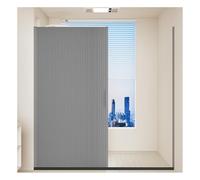 Magnetic Folding Shower Curtains, Wall Mount Invisible Shower Partition, Watertight Shower Curtain for Family Hotel Homestay(Gray,100x180cm(0-100cm))