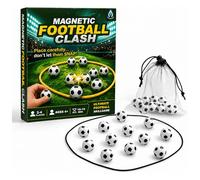 Magnetic Football Chess Game Set with 20 Pieces Ball & String, Strategy Board Game for Kids & Adults, Interactive Family Table Game, Portable Travel Puzzle Game, Indoor Party Game 1-4 Players Ages 4+