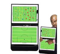 Magnetic Football Coaching Board, Foldable Marker Board with Pen, Coaching Strategy Guiding Portable Tool for Soccer Referee, Training, Match Planning, Home, School, Club