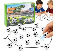 Magnetic Football Game with String, 20 Pcs Soccer Shaped Magnet Stones Chess Set, Fun Tabletop Puzzle Strategy Board Games for Family Game Night, Party, Travel Camping, Gifts for Kids Ages 9+ & Adults