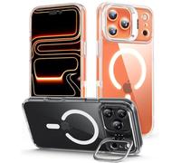 Magnetic for iPhone 17 Pro Clear Case with Invisible Kickstand, Compatible with MagSafe, Military-Grade Drop Protection, Slim Transparent Phone Cover (Clear, iPhone 17 Pro)