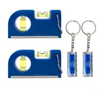 Magnetic for mini Level, Pocket for torpedo Level, High Precision Bubble, Strong Magnet Base, ABS Aluminum Frame, 4 Pack Set for DIY Home Picture Hanging(4pcs blue)