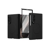 Magnetic for Samsung Galaxy Z Fold 8 Case, Fit for MagSafe, Hinge Protection, 9H Tempered Glass Screen Protector, Full Body Shockproof Bumper Phone Cover Black