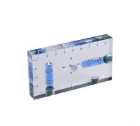 Magnetic for Spirit Level 95mm Two-Way Bubble Vial Magnetic for | T-type design, integrated ruler scale, clear visibility, 95x51x13mm compact size, blue ABS frame