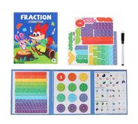 Magnetic Fraction Book for Children, Educational Educational Material - Magnetic Discs for Fractions - For Home Travel School Car Classroom Games Boys Girls Homeschooling Group Activities Com