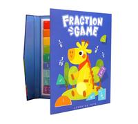 Magnetic Fraction Book - Fraction Demonstration Board,Math Game Learning Teaching Aid for 6-12 Years Old Children Preschool Home