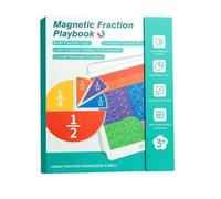 Magnetic Fraction Book Interactive Fraction Demonstration Book For Hands On Maths Learning Magnetic Fraction Educational Puzzle With Fractions Squares And Circles For Kids (A)