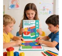 Magnetic Fraction Book - Math Game Activity, Interactive Learning with Hands-On Fraction Play, Educational Workbook, Classroom School Tool, Fun Indoor Game for Kids Boys Girls